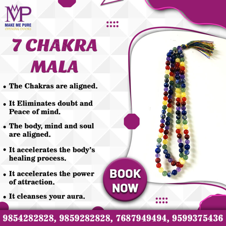 7 chakra mala, peace of mind, healing process, aura cleansing, power of attraction, meditation, mindfulness and chakra healing, third eye chakra , crown chakra, heart chakra, root chakra, solar plexus chakra , sacral chakra